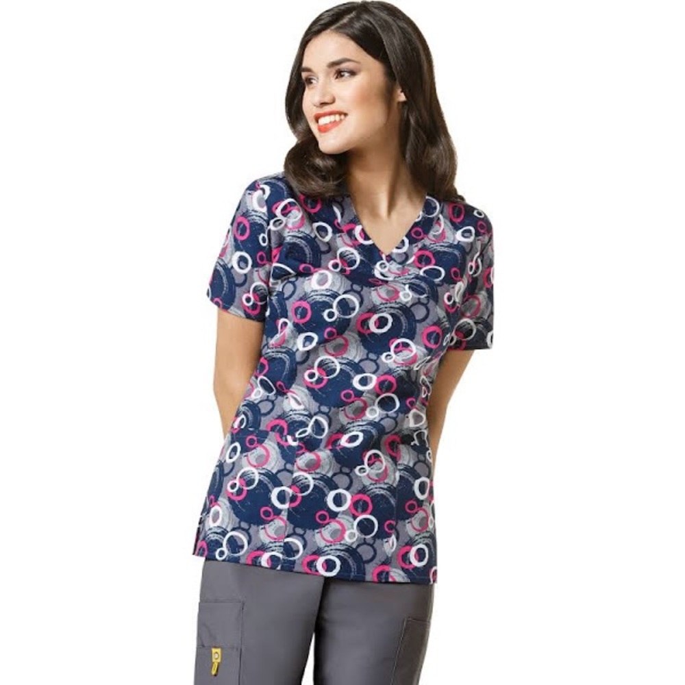 [Zoe+Chloe] Mock-Wrap Scrub Top